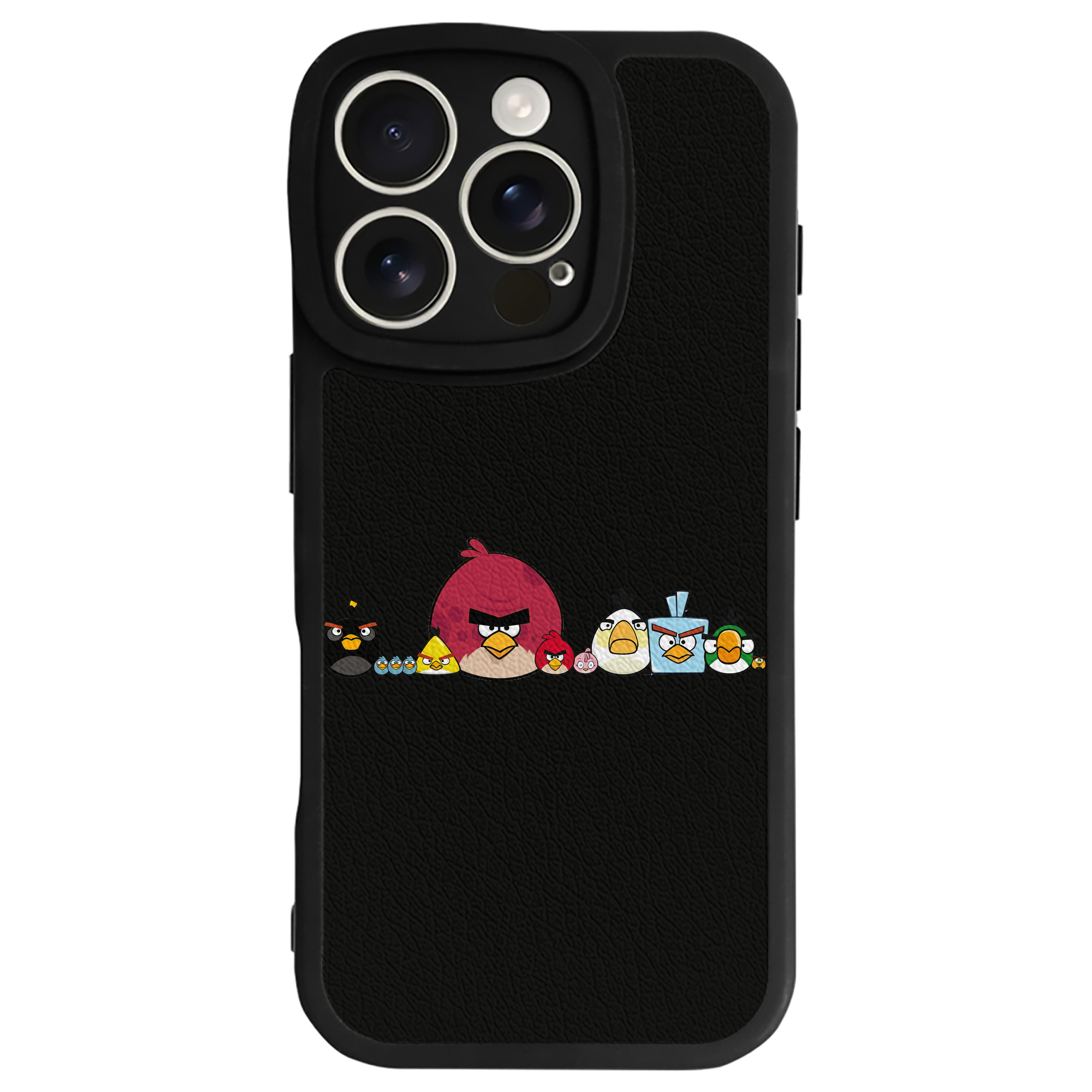 （画像用） Angry Birds アングリーバード 【iPhone 16シリーズ対応】シリコンスマホケース（レザー調） 材質：シリコン
